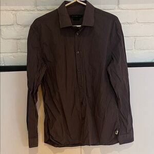 John Varvatos Purple, Blue and Red Pinstripe Shirt
